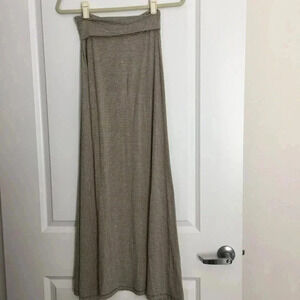 Boutique Black White Striped Maxi Skirt